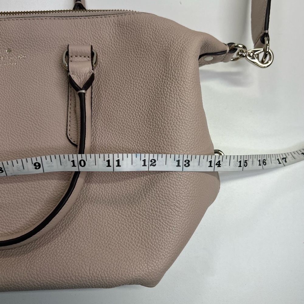 Kate Spade New York Larchmont Avenue Studded Mini Layla Satchel in Warm Beige - Picture 9 of 15